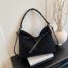 Bolso Multifuncional de Ante Vintage para Hombro y Bandolera