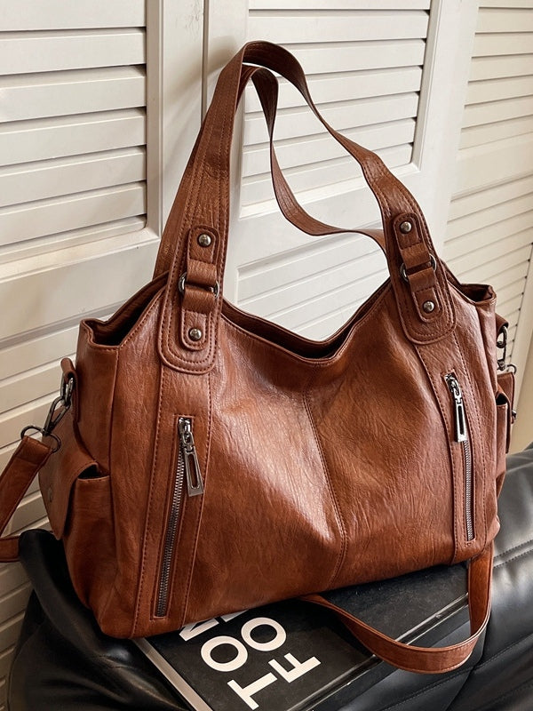 Bolso Tote de Gran Capacidad con Remaches Estilo Premium