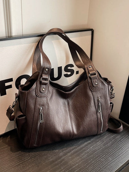 Bolso Tote de Gran Capacidad con Remaches Estilo Premium
