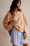 MANDIE - Jersey oversize de rayas vibrantes con acentos para mujeres