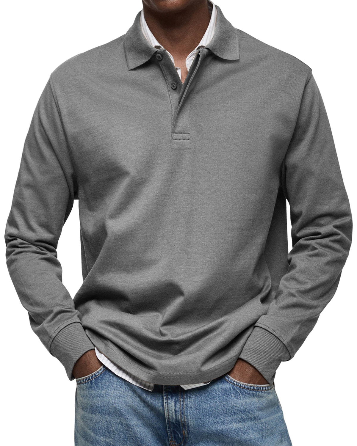 Polo de lujo de manga larga