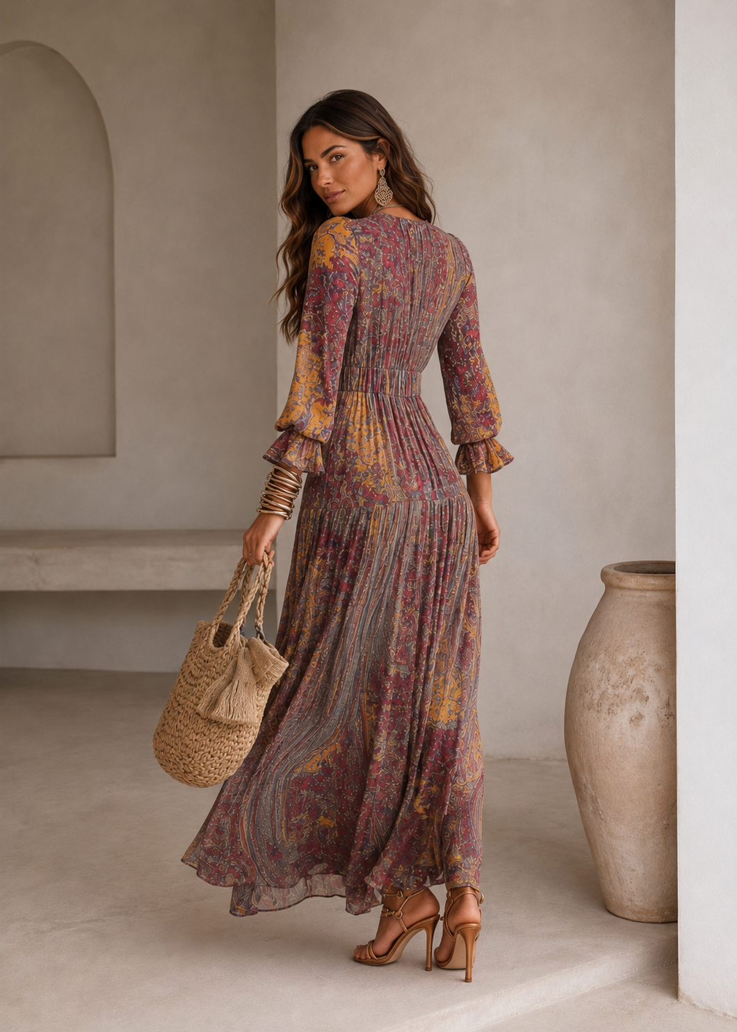 VESTIDO CON ESTAMPADO