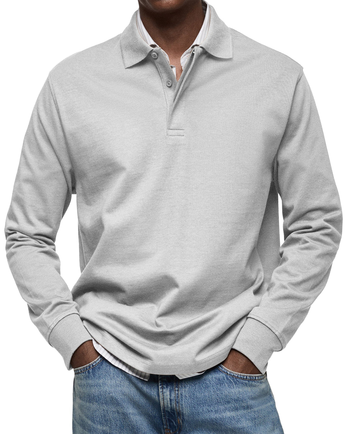 Polo de lujo de manga larga