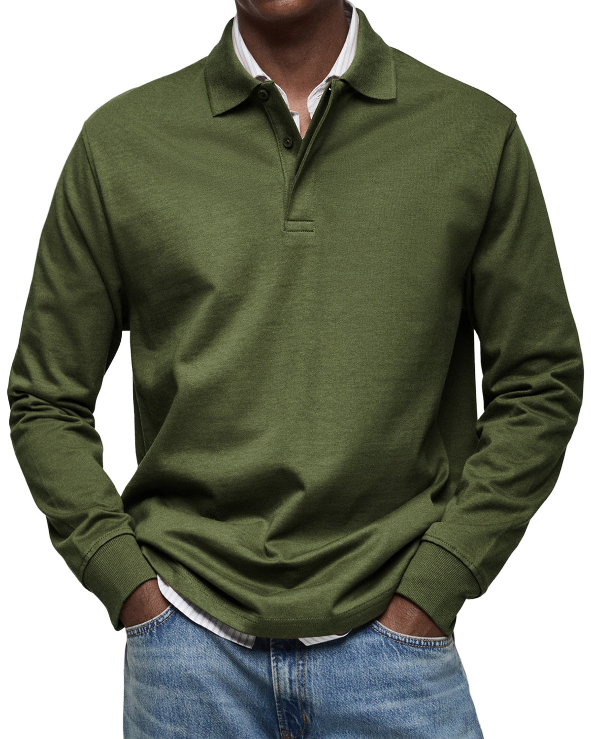 Polo de lujo de manga larga