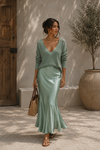 Alma | Vestido de Satén Elegante con Jersey