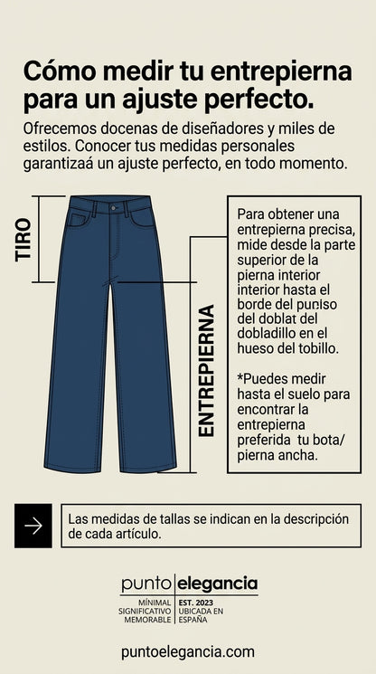 Vaquero Acampanado Milán -  Bajo deshilachado de estilo vintage