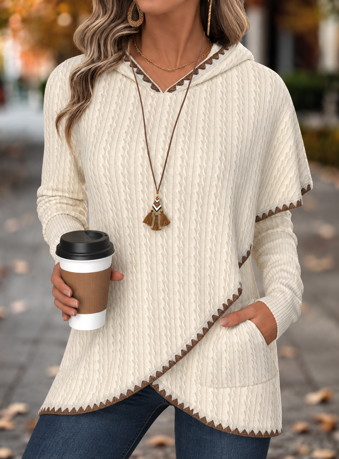 Sudadera con capucha de manga larga