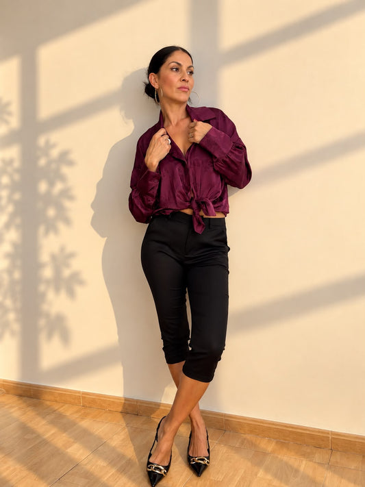 Pantalón Capri Corte Chino