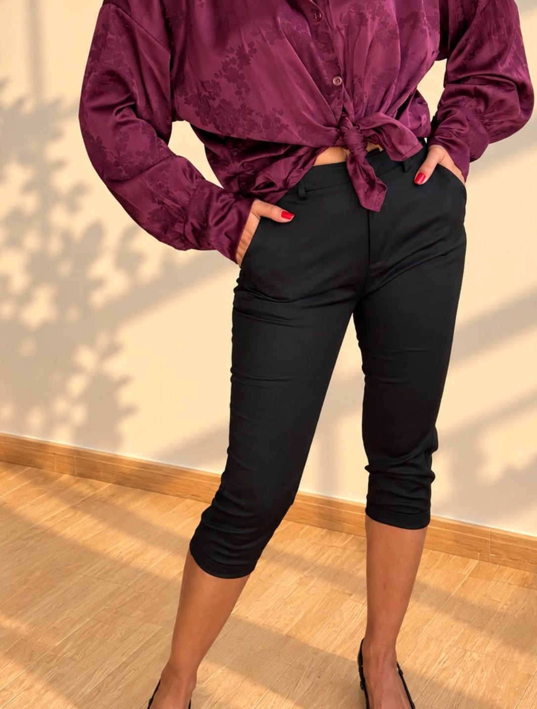 Pantalón Capri Corte Chino