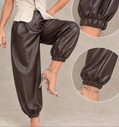 Pantalón Balloon Efecto Piel