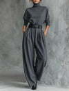 Conjunto de Cuello Alto y Pantalón Recto Cyrielle