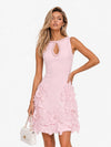 Vestido Mini Elegante Sin Mangas con Recorte