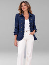 Chaqueta Amaia con volantes en color azul oscuro