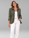 Chaqueta Amaia con volantes en color verde