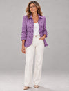 Chaqueta Amaia con volantes en color morado