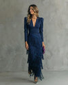 Chiara | Vestido Elegante con Mangas de Flecos