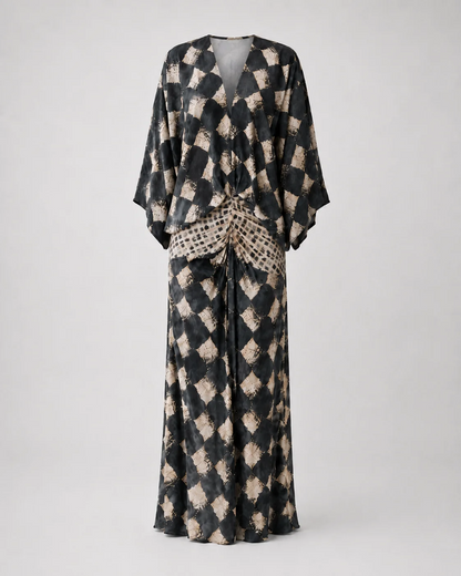 Maelia | Set Kimono y Falda Kyoto Checker