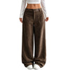 Pantalones de pierna ancha para mujer, de corte cómodo y holgado
