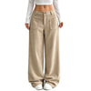 Pantalones de pierna ancha para mujer, de corte cómodo y holgado
