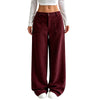 Pantalones de pierna ancha para mujer, de corte cómodo y holgado