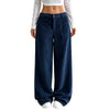Pantalones de pierna ancha para mujer, de corte cómodo y holgado