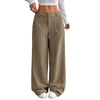 Pantalones de pierna ancha para mujer, de corte cómodo y holgado